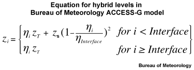Hybrid coordinates in ACCESS-G